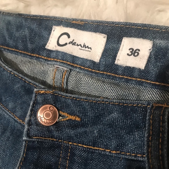 2 for $10 Blue distressed C Denim Shorts size 36 - Picture 3 of 8